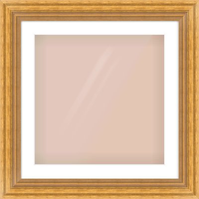 Gold Reverse Frame for 20 × 20in artwork, with Smooth White Single Mount