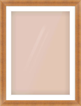 Antique Pine Flat Frame for 594 × 841mm artwork, with Smooth White Single Mount