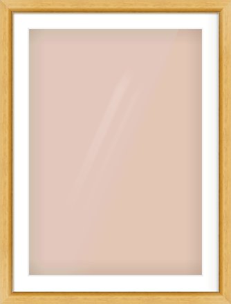 Natural Wood Reverse Frame for 594 × 841mm artwork, with Smooth White Single Mount