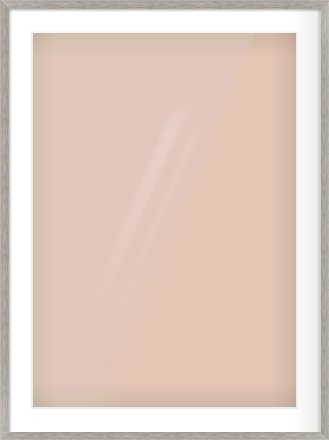 Grey Wood Grain Flat Frame for 594 × 841mm artwork, with Smooth White Single Mount