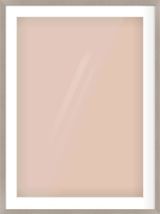 Silver & Black Sided Flat Frame for 594 × 841mm artwork, with Smooth White Single Mount
