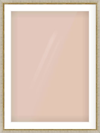 Silver Foil Flat Frame for 594 × 841mm artwork, with Smooth White Single Mount