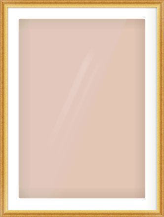 Gold Reverse Frame for 594 × 841mm artwork, with Smooth White Single Mount