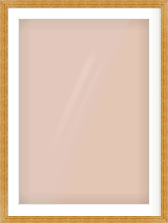 Gold Reverse Frame for 594 × 841mm artwork, with Smooth White Single Mount