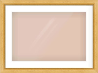 Natural Wood Reverse Frame for 600 × 400mm artwork, with Smooth White Single Mount