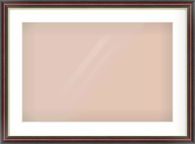 Brown Reverse Frame for 600 × 400mm artwork, with Smooth White Single Mount