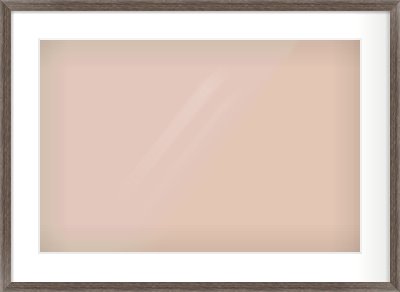Dark Walnut Flat Frame for 600 × 400mm artwork, with Smooth White Single Mount