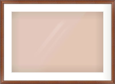 Brown Cushion Frame for 600 × 400mm artwork, with Smooth White Single Mount