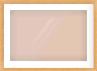 Oak Veneer Flat Frame for 600 × 400mm artwork, with Smooth White Single Mount