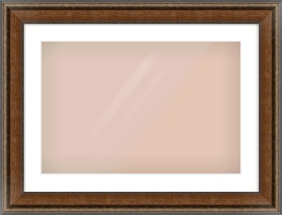 Walnut / Pewter Spoon Frame for 600 × 400mm artwork, with Smooth White Single Mount