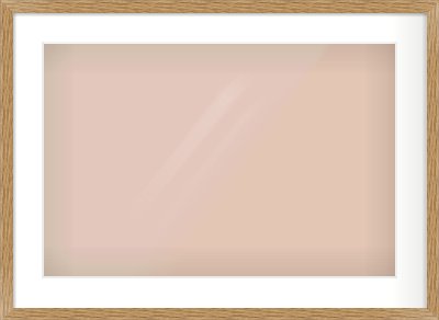 Oak Effect Flat Frame for 600 × 400mm artwork, with Smooth White Single Mount