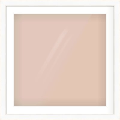 White Flat With Bevel Frame for 60 × 60cm artwork, with Smooth White Single Mount