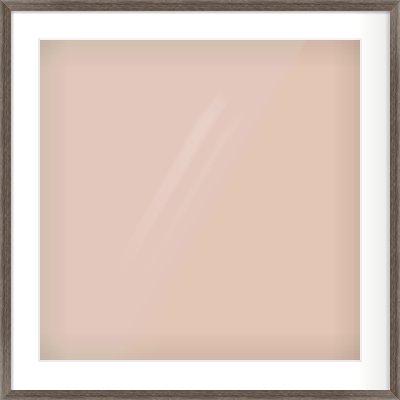 Dark Walnut Flat Frame for 600 × 600mm artwork, with Smooth White Single Mount