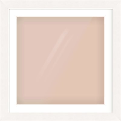 White Beveled Frame for 60 × 60cm artwork, with Smooth White Single Mount