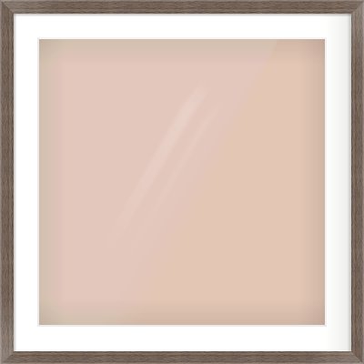 Dark Walnut Flat Frame for 600 × 600mm artwork, with Smooth White Single Mount