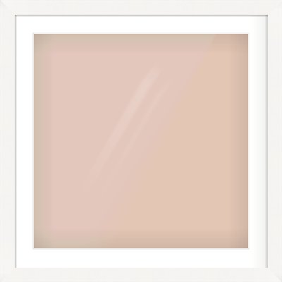 White Flat Frame for 60 × 60cm artwork, with Smooth White Single Mount