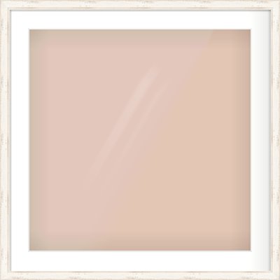 White Scoop Frame for 60 × 60cm artwork, with Smooth White Single Mount