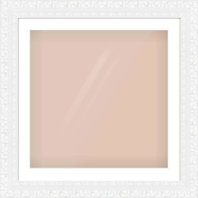 White Reverse Frame for 60 × 60cm artwork, with Smooth White Single Mount