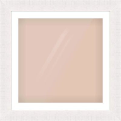 Rough Cut Effect Flat Frame for 60 × 60cm artwork, with Smooth White Single Mount