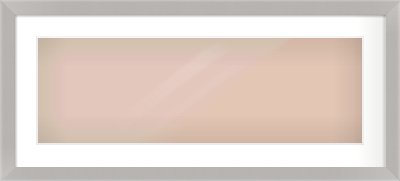 Grey Flat Frame for 30 × 10in artwork, with Smooth White Single Mount