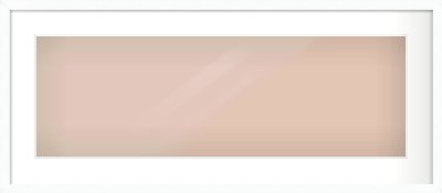 White Flat Frame for 30 × 10in artwork, with Smooth White Single Mount