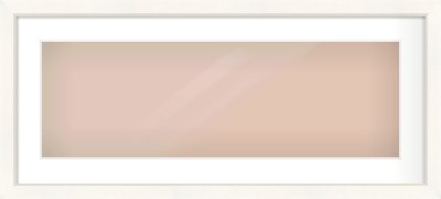 Cream Flat Frame for 30 × 10in artwork, with Smooth White Single Mount