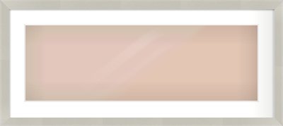 Grey Flat Frame for 30 × 10in artwork, with Smooth White Single Mount
