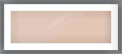 Grey Flat Frame for 30 × 10in artwork, with Smooth White Single Mount