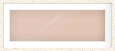 White Flat Frame for 30 × 10in artwork, with Smooth White Single Mount