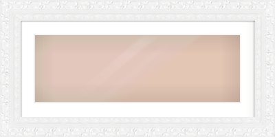 White Reverse Frame for 30 × 10in artwork, with Smooth White Single Mount