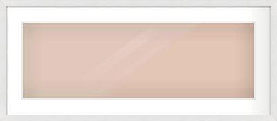 White Flat Frame for 30 × 10in artwork, with Smooth White Single Mount
