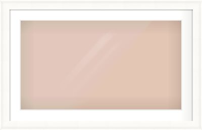 White Spoon Frame for 80 × 45cm artwork, with Smooth White Single Mount