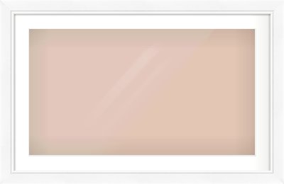 White Reverse Frame for 80 × 45cm artwork, with Smooth White Single Mount