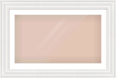 White Spoon Frame for 80 × 45cm artwork, with Smooth White Single Mount