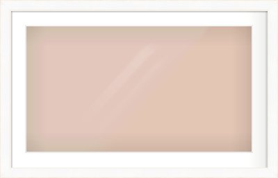 White Flat With Bevel Frame for 80 × 45cm artwork, with Smooth White Single Mount
