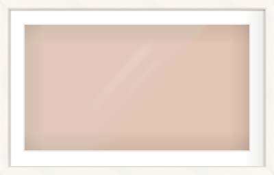 Cream Flat Frame for 80 × 45cm artwork, with Smooth White Single Mount