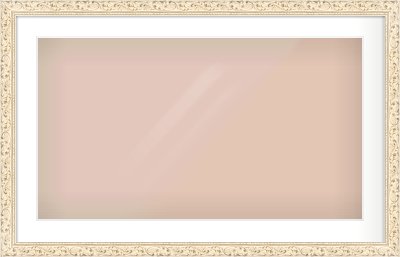 White Decorative Frame for 80 × 45cm artwork, with Smooth White Single Mount