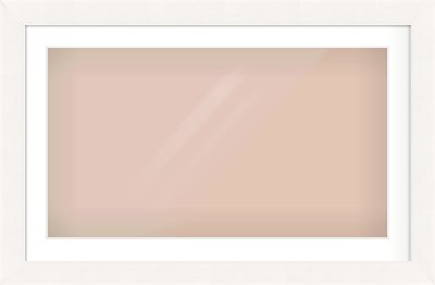 White Beveled Frame for 80 × 45cm artwork, with Smooth White Single Mount