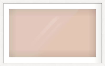 White Beveled Frame for 80 × 45cm artwork, with Smooth White Single Mount