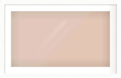 White Bevel Frame for 80 × 45cm artwork, with Smooth White Single Mount