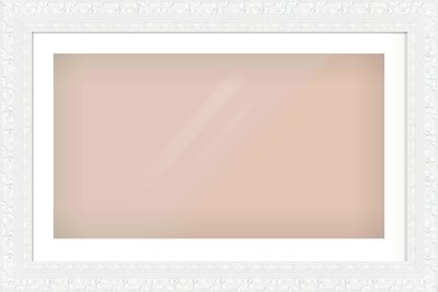 White Reverse Frame for 80 × 45cm artwork, with Smooth White Single Mount