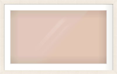 White Flat Frame for 80 × 45cm artwork, with Smooth White Single Mount