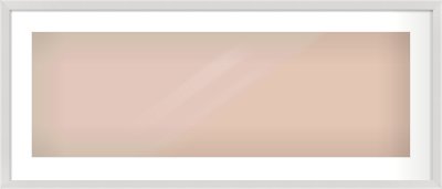 Silver Flat Frame for 900 × 300mm artwork, with Smooth White Single Mount