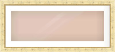 Gold Reverse Frame for 90 × 30cm artwork, with Smooth White Single Mount