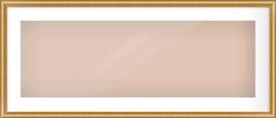 Gold Dome Frame for 90 × 30cm artwork, with Smooth White Single Mount