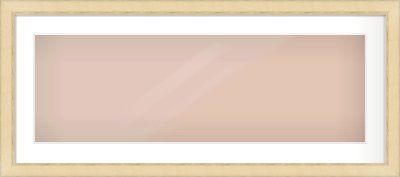Gold Flat Frame for 90 × 30cm artwork, with Smooth White Single Mount