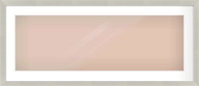 Grey Flat Frame for 900 × 300mm artwork, with Smooth White Single Mount