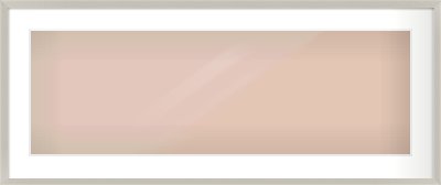 Grey Flat Frame for 900 × 300mm artwork, with Smooth White Single Mount