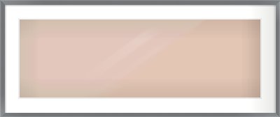 Grey Flat Frame for 900 × 300mm artwork, with Smooth White Single Mount