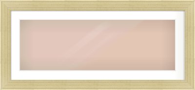 Silver Flat Frame for 900 × 300mm artwork, with Smooth White Single Mount